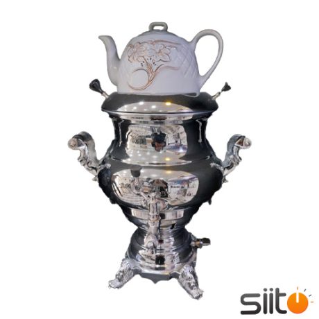 سماور 6 لیتری کوره دار ساده ساب